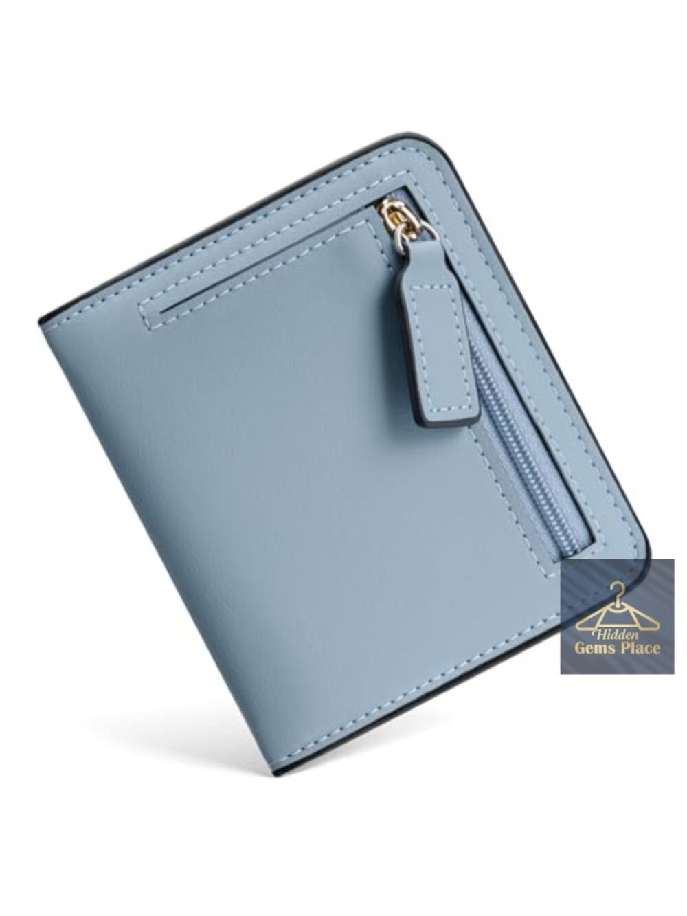 Small Slim Waxed Leather Wallet RFID Bifold Mini Purse